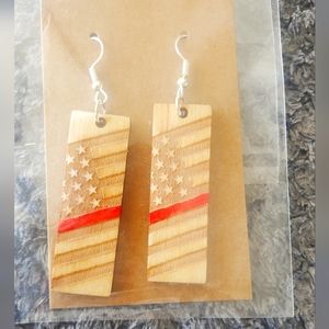 Handcrafted wooden earrings